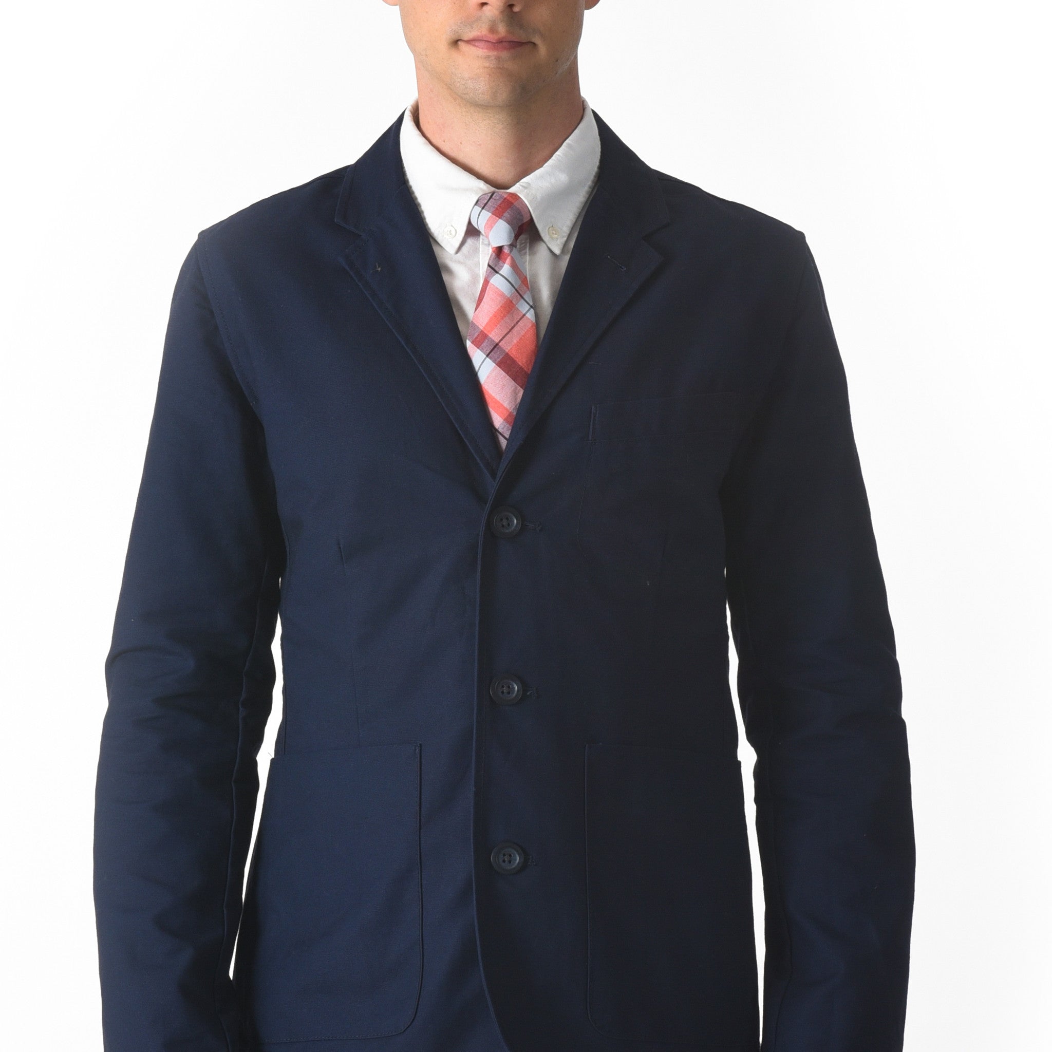 Sandover Neck Tie - Peach Red Plaid-Grayers