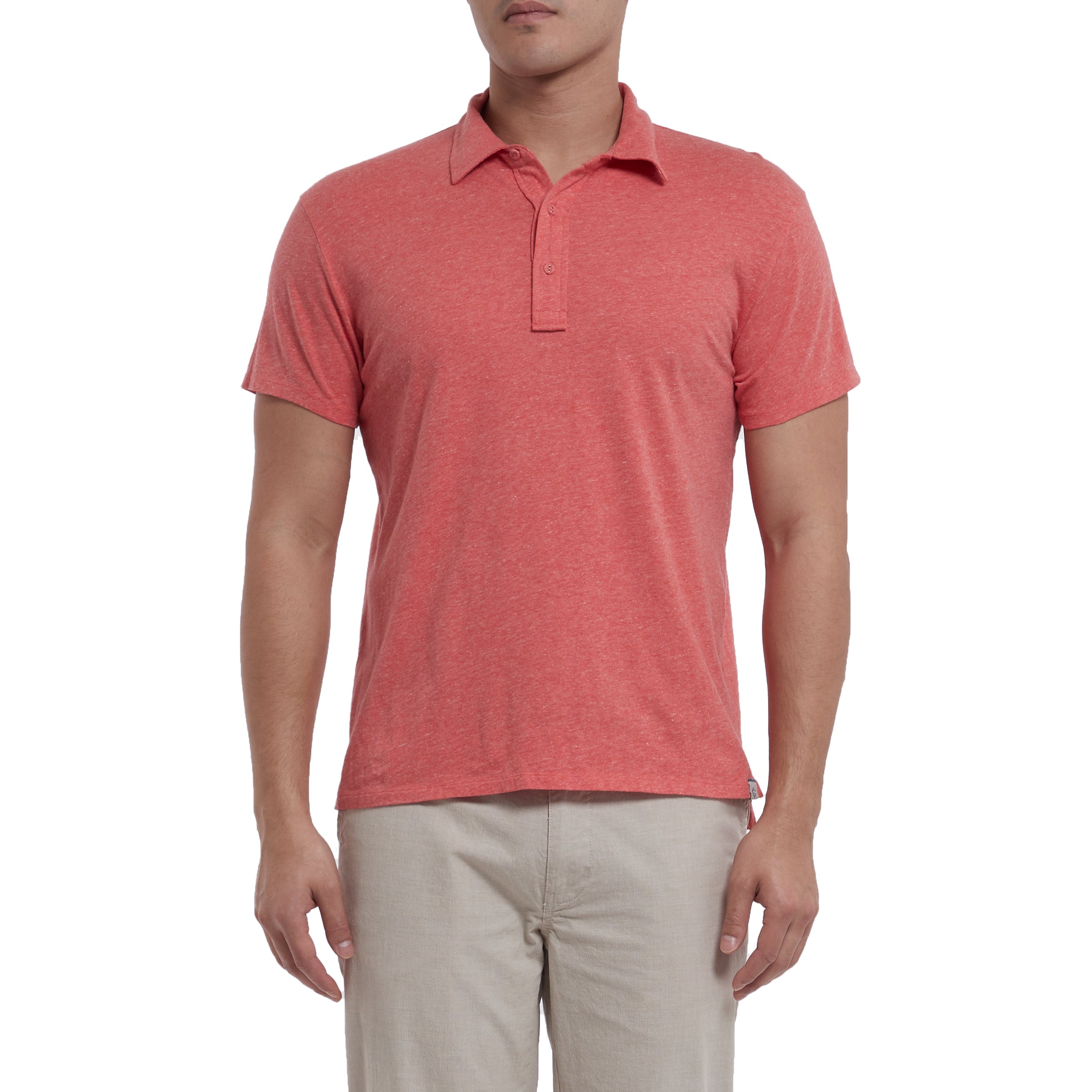 Hartford Nep Jersey Polo - Mineral Red-Grayers
