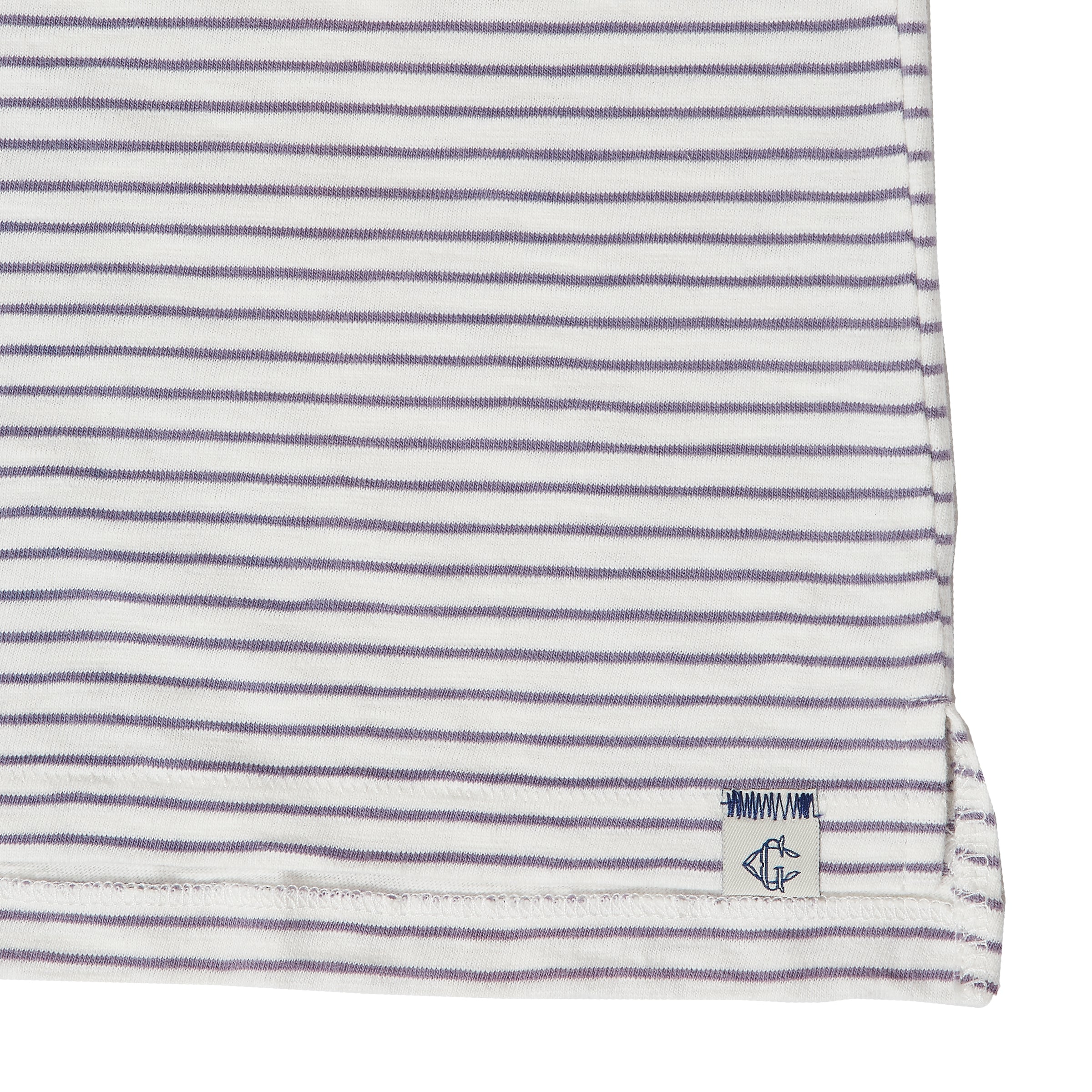 Malaga Cove Stripe Polo - Antique White-Grayers