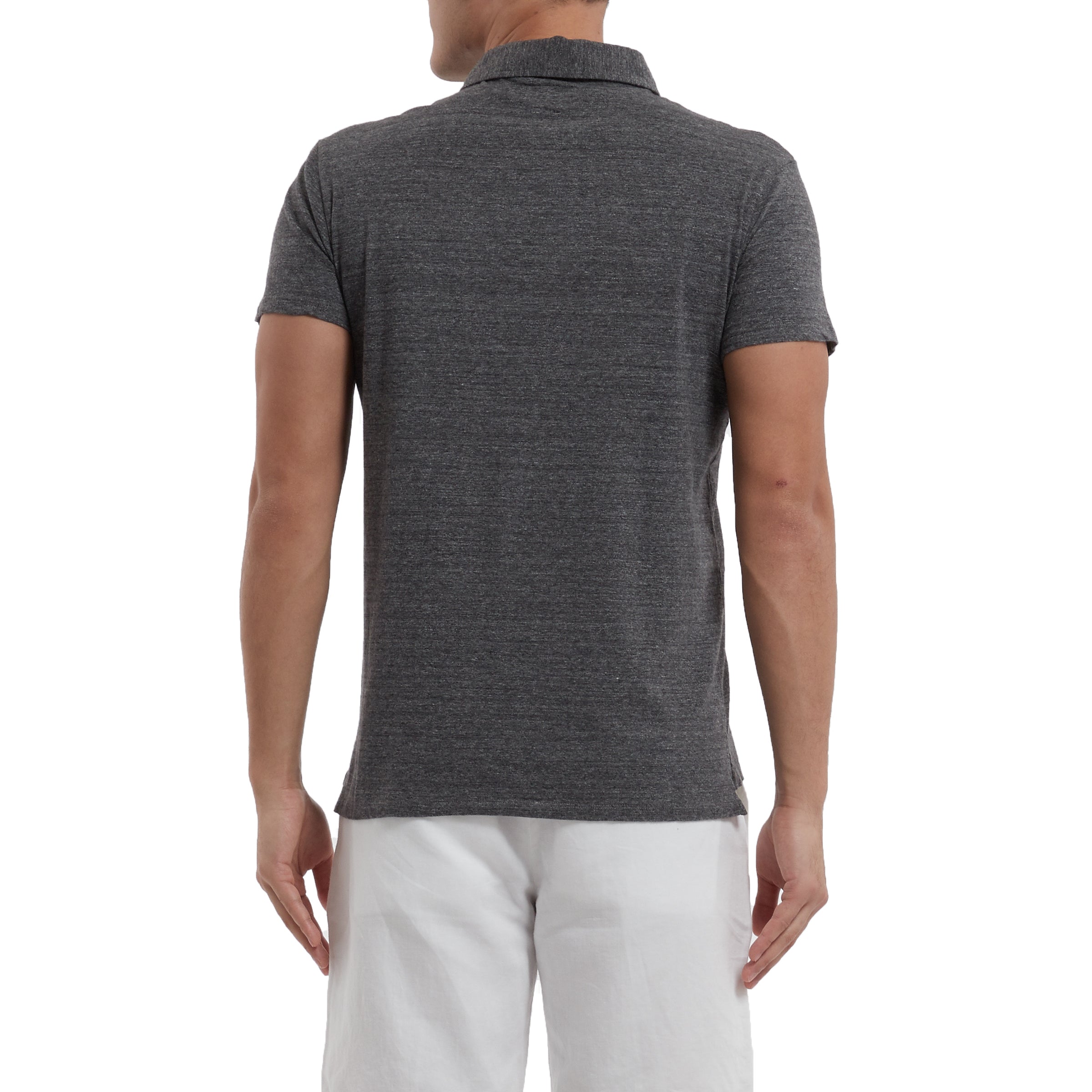 Hartford Nep Jersey Polo - Charcoal-Grayers
