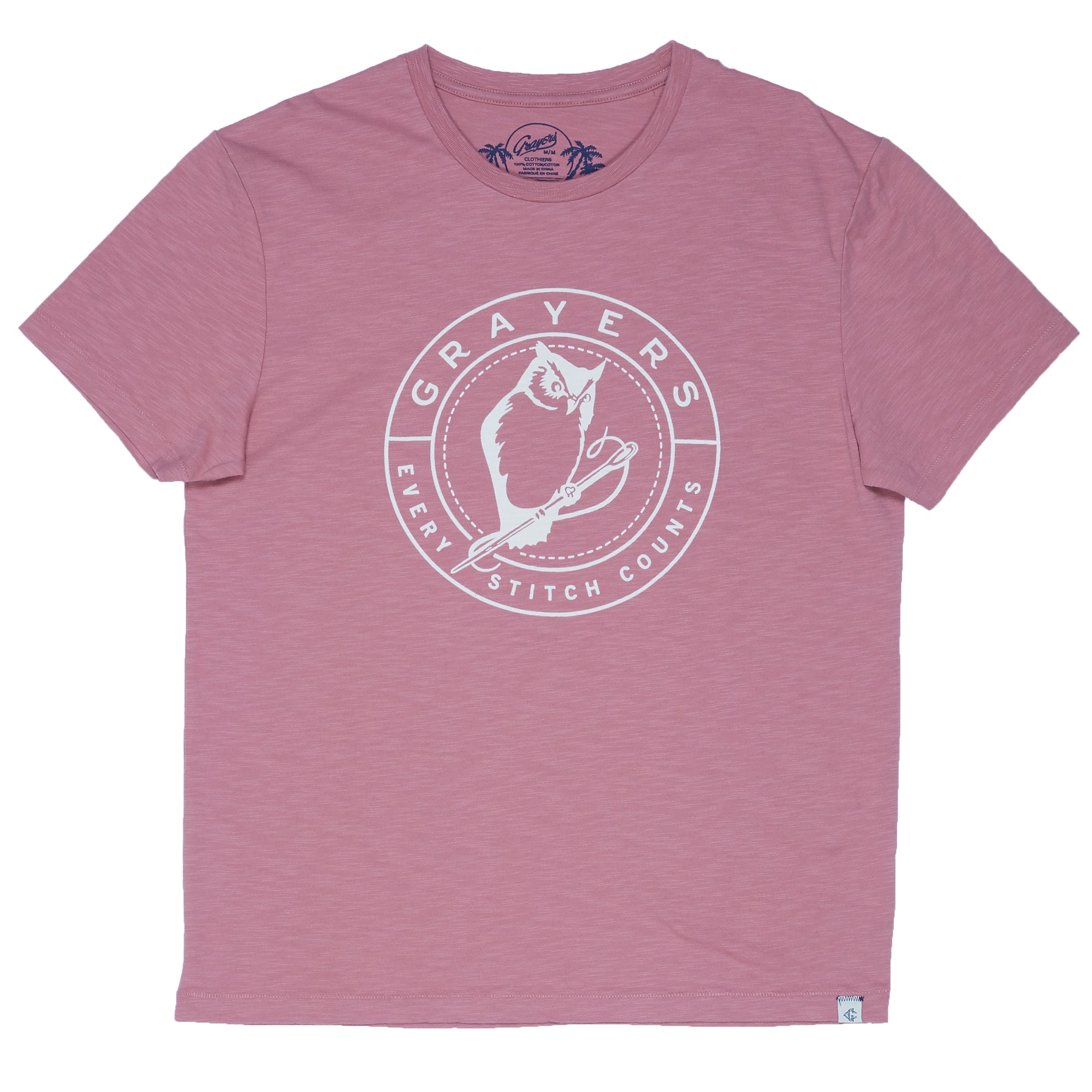 Owl Print Tee - Mesa Rose-Grayers