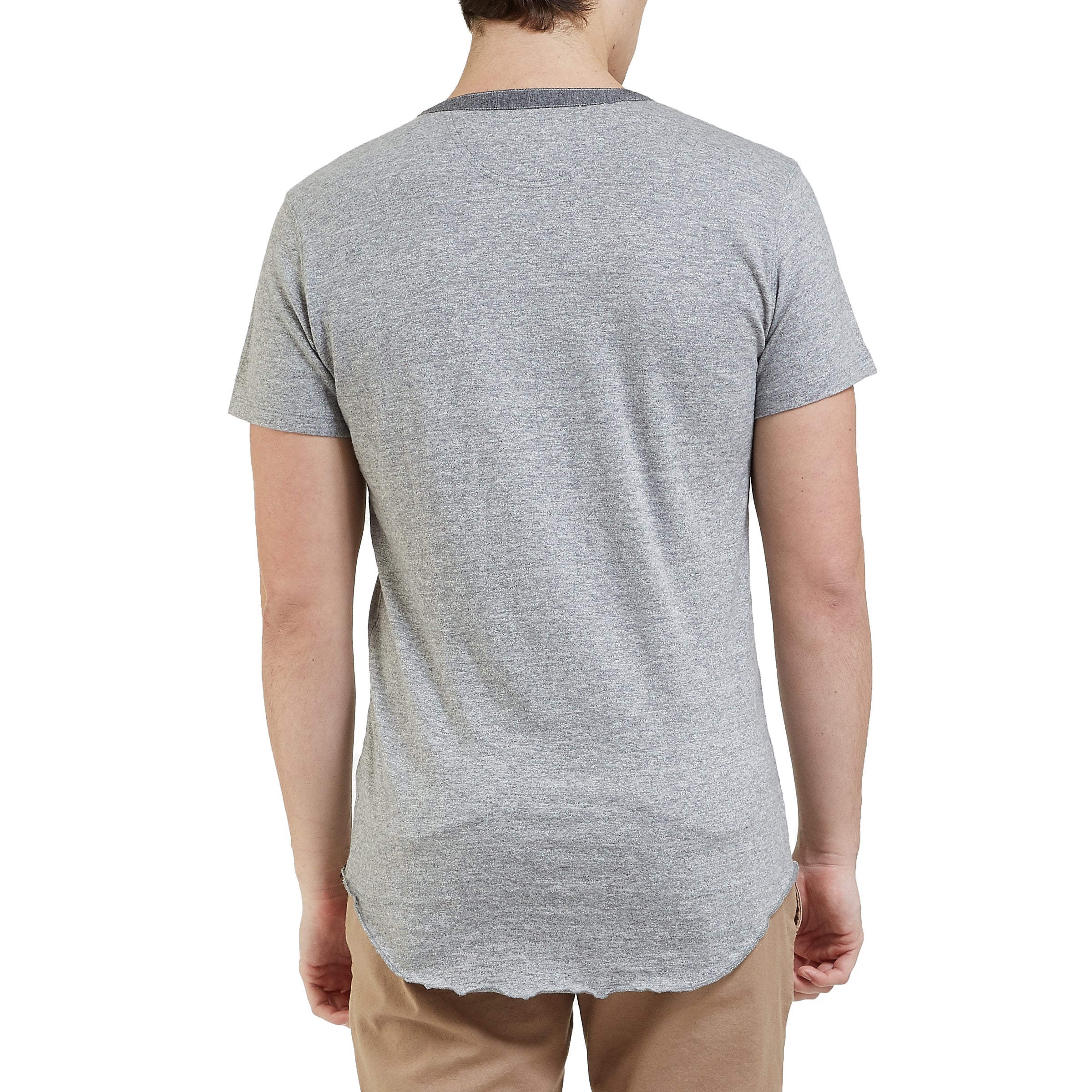 Todd Slub Henley Short Sleeve - Gray Heather-Grayers