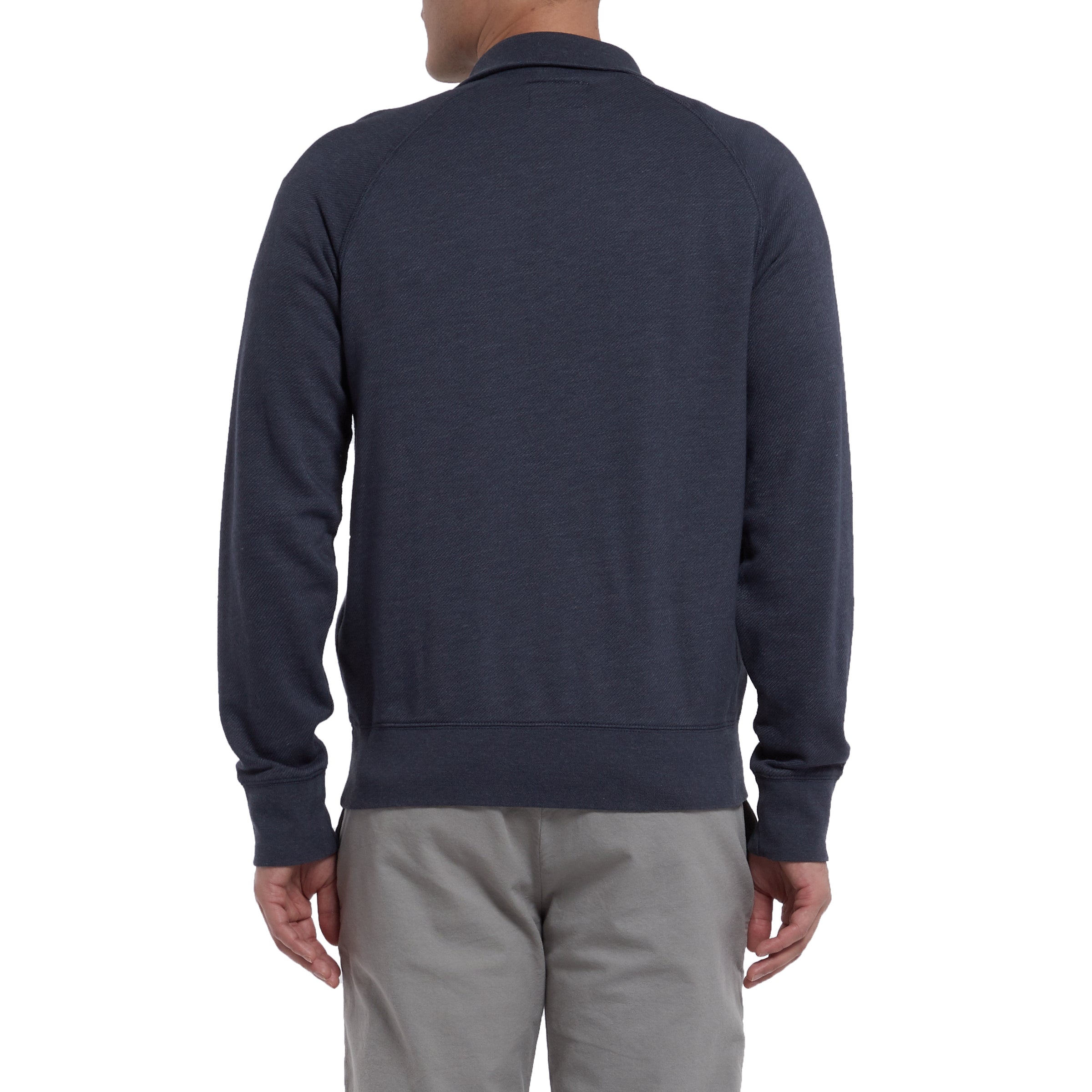 Hudson Textured Half Zip - Blue Night-Grayers