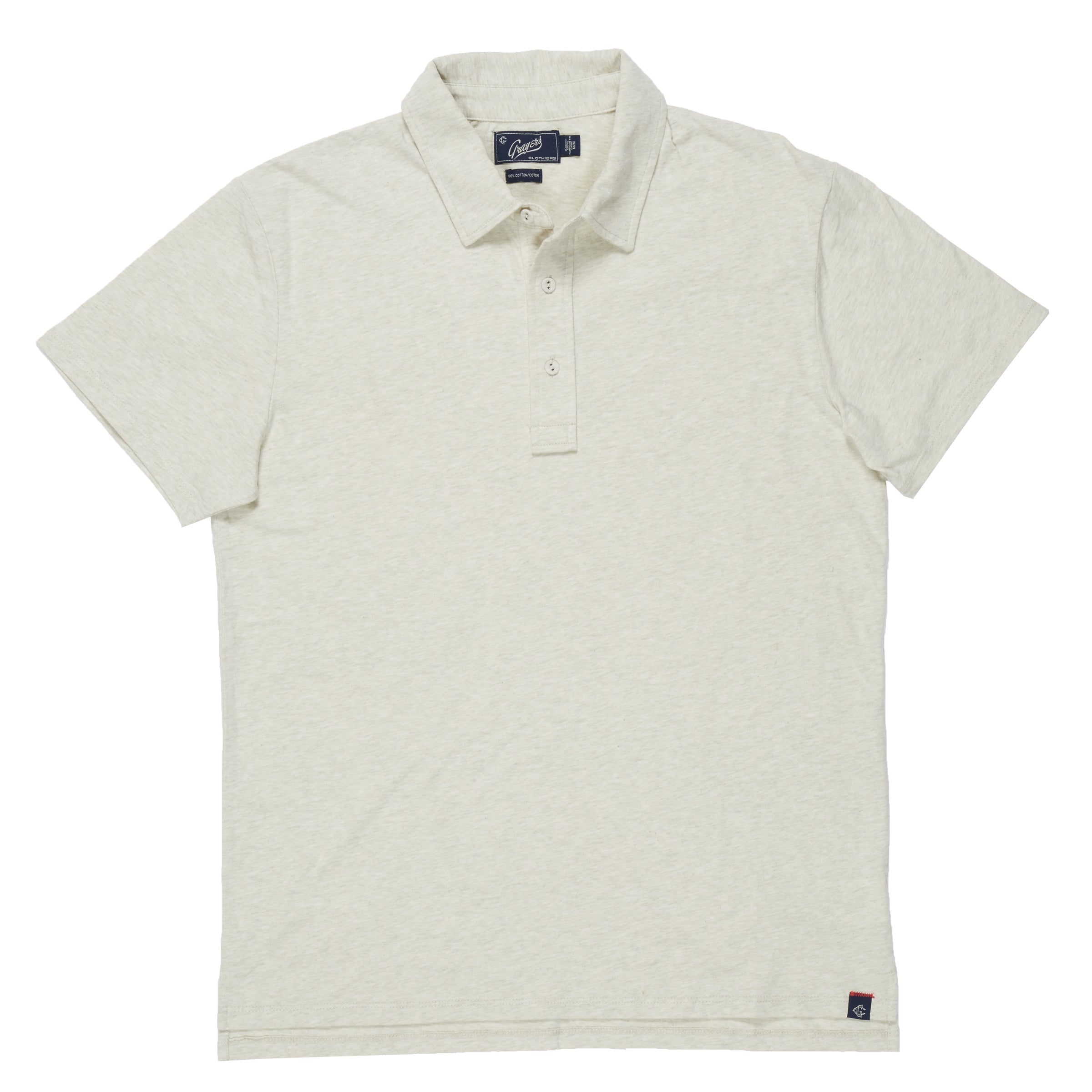 Hartford Nep Heather Jersey Polo - Celadon Tint-Grayers