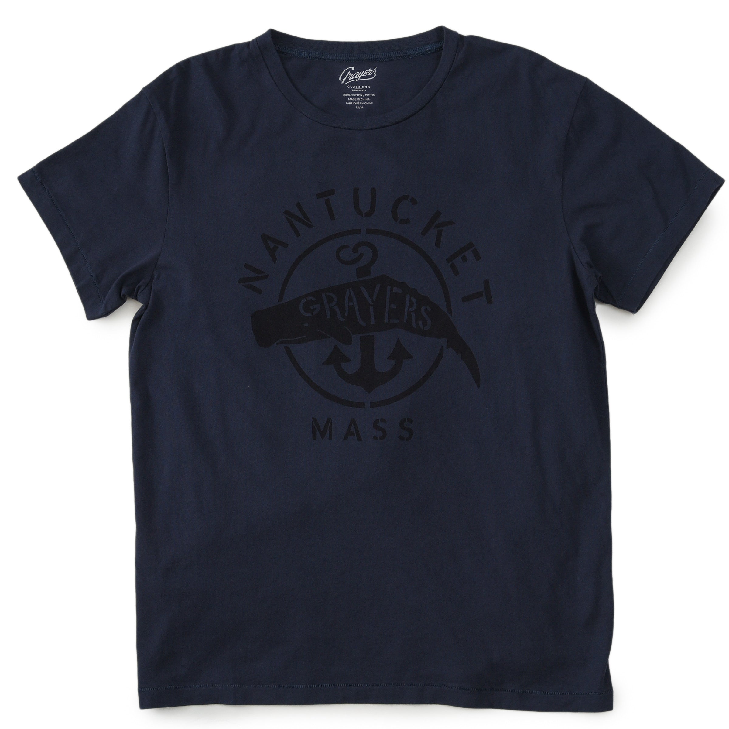 Delray Short Sleeve Printed Tee - Nantucket / Mood Indigo-Grayers