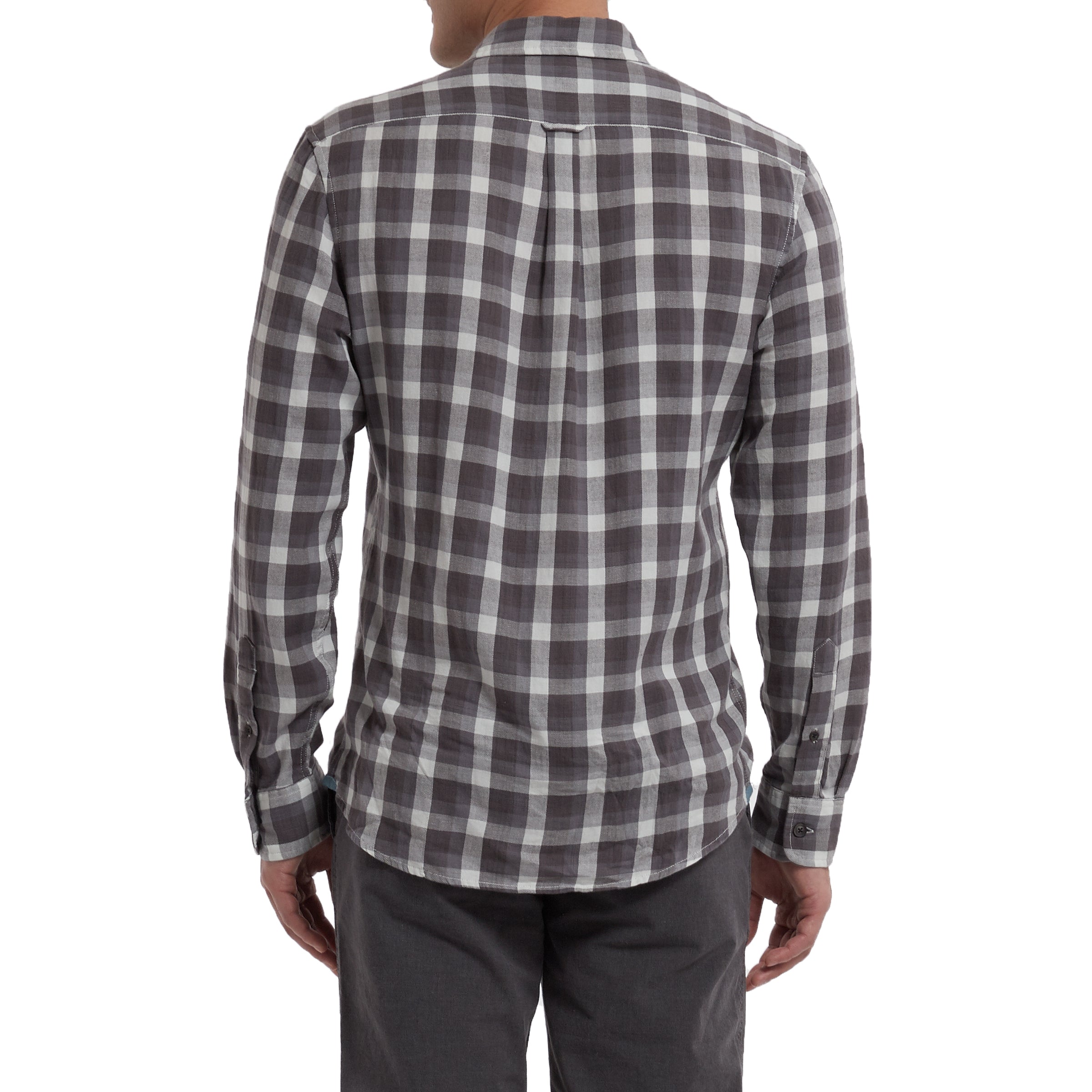 Salem Power Loom Twill Long Sleeve Shirt - Forged Iron/ Blue Blush-Grayers