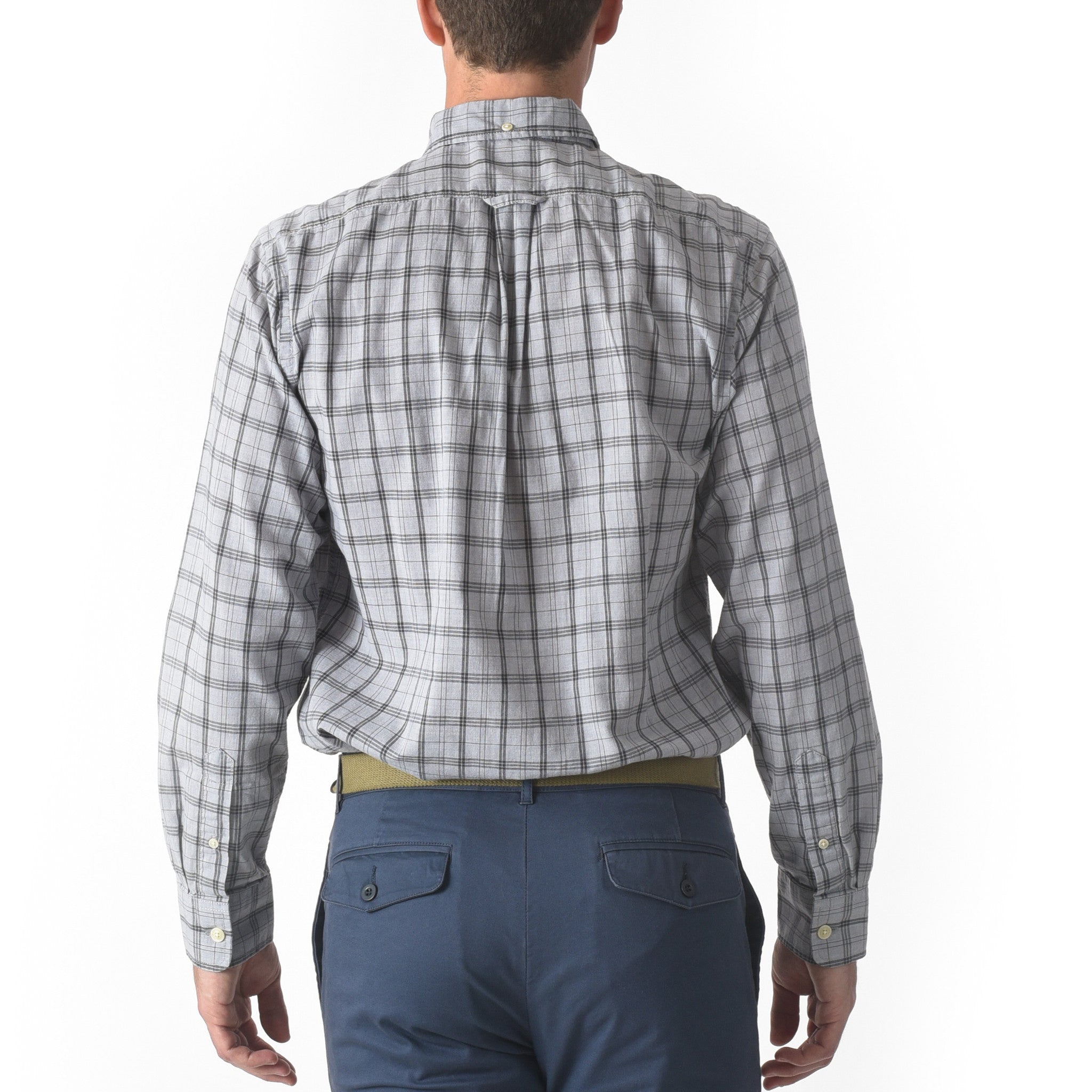Graystone Poplin Shirt - Gray Plaid-Grayers