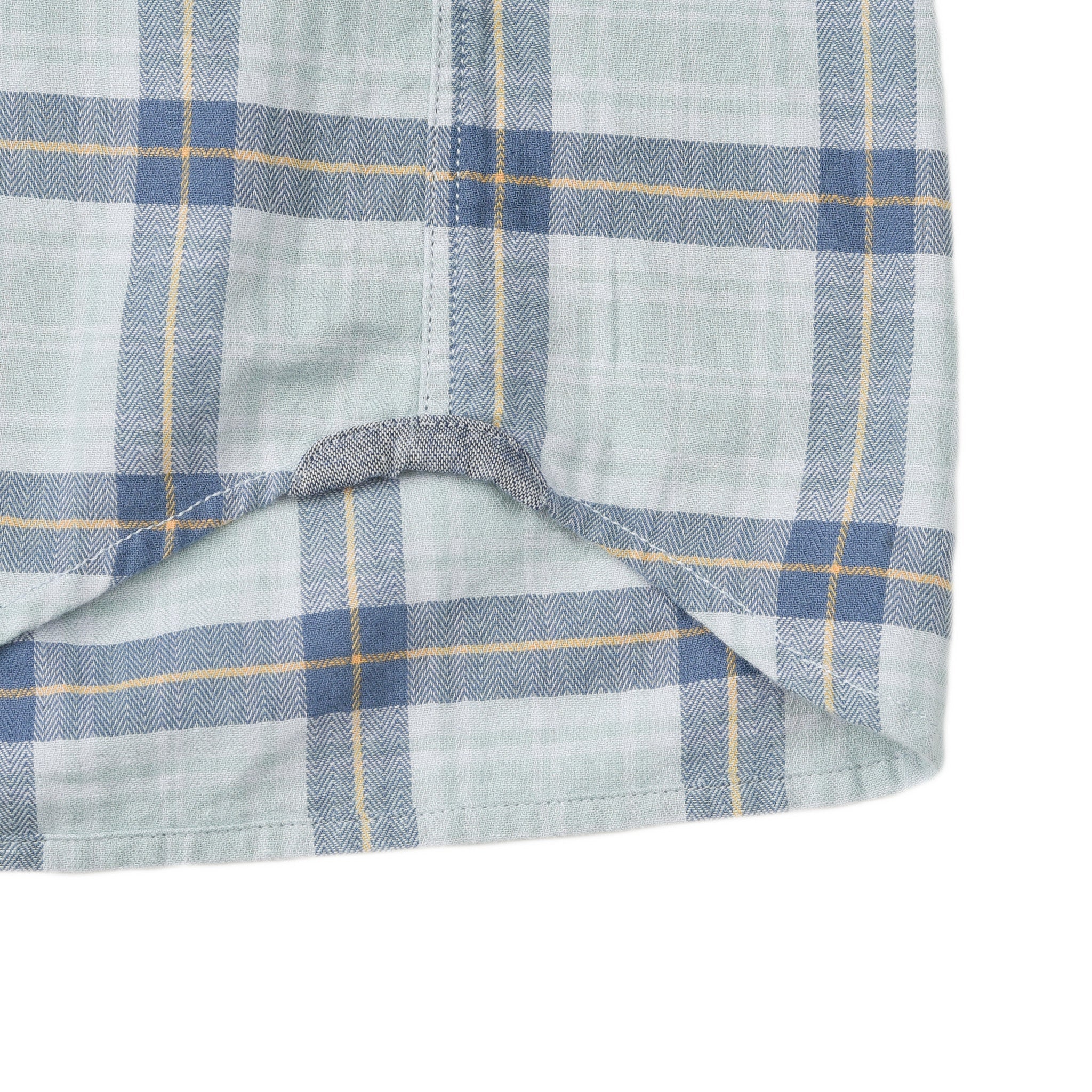 Kendal Textured Twill Shirt - Seafoam Blue Plaid-Grayers