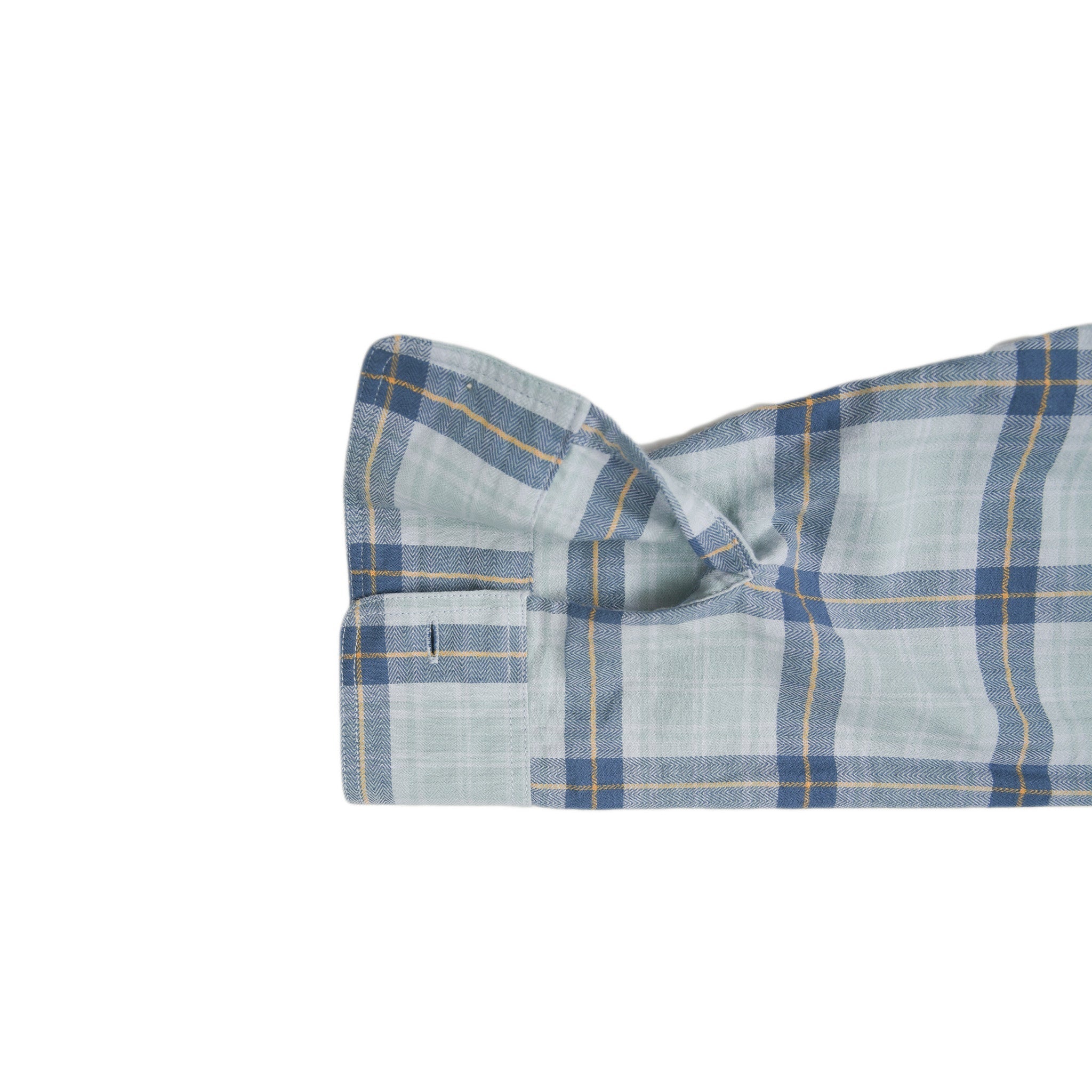 Kendal Textured Twill Shirt - Seafoam Blue Plaid-Grayers