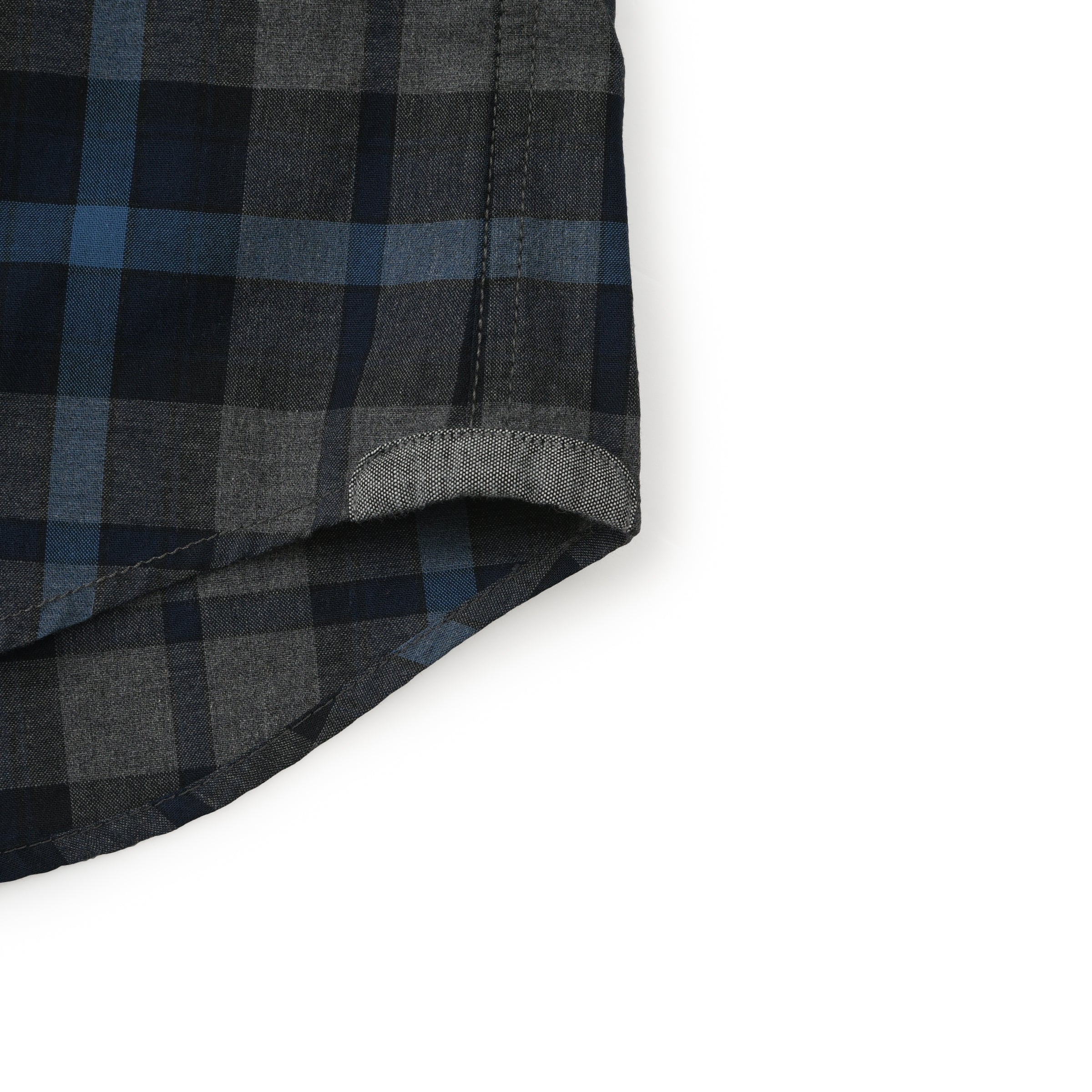 Heath Heather Poplin Shirt - Gray Navy Blue-Grayers